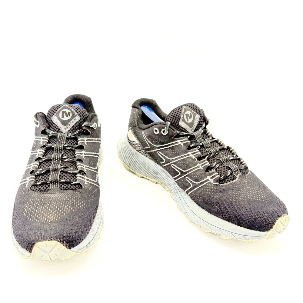Merrell Moab Flight Trail Running Shoes Mens 8.5 Black Vibram Lightweight